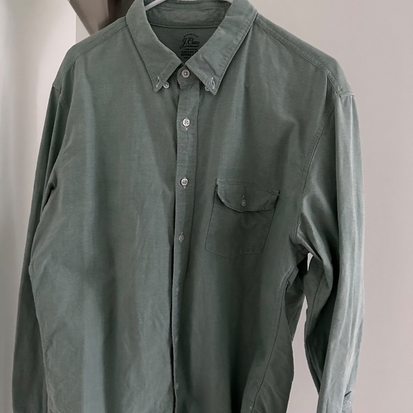 J Crew - Oxford- Men's Shirt - Green (XL) - Picture 1 of 2